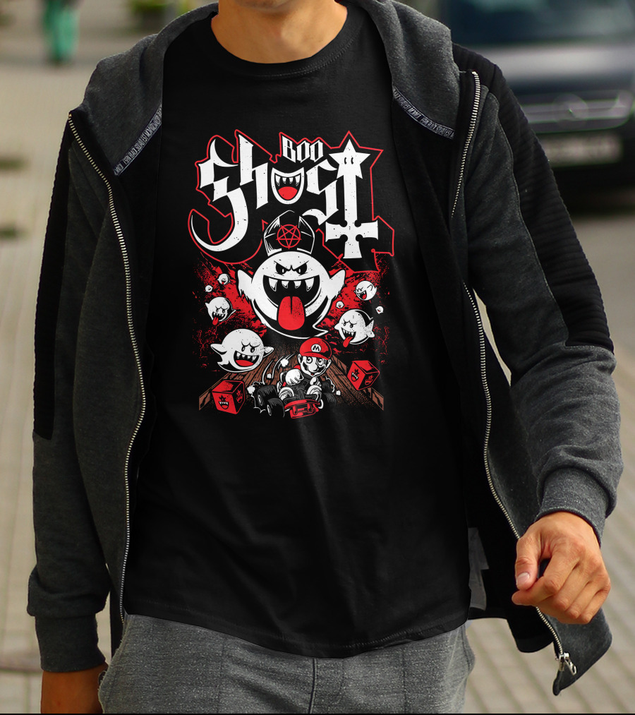 Ghost Boo Mario Kart Adventure With Papa Ghosts T-Shirt