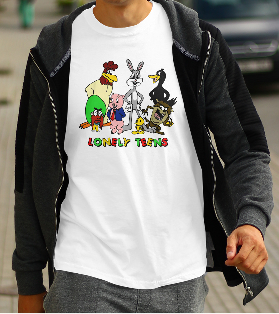 Lonely Teens Cartoon Group With Bugs Bunny And Friends T-Shirt