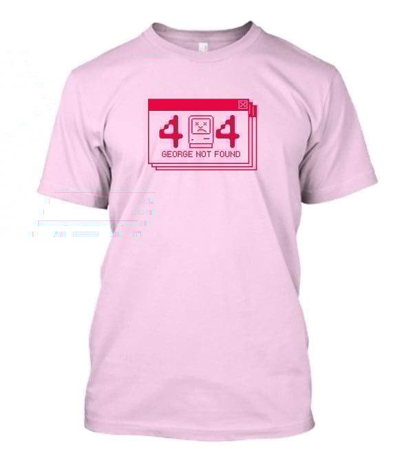 Georgenotfound Error 404 Retro Pixel Art Pink T-Shirt