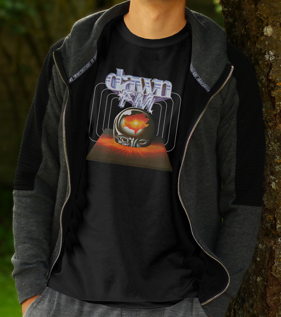 Dawn FM Surreal Orb And Geometric Energy Burst T-Shirt