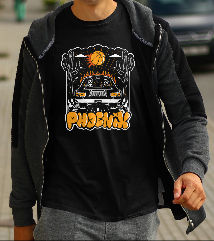Phoenix Basketball Desert Drive Playoff Skeletons T-Shirt