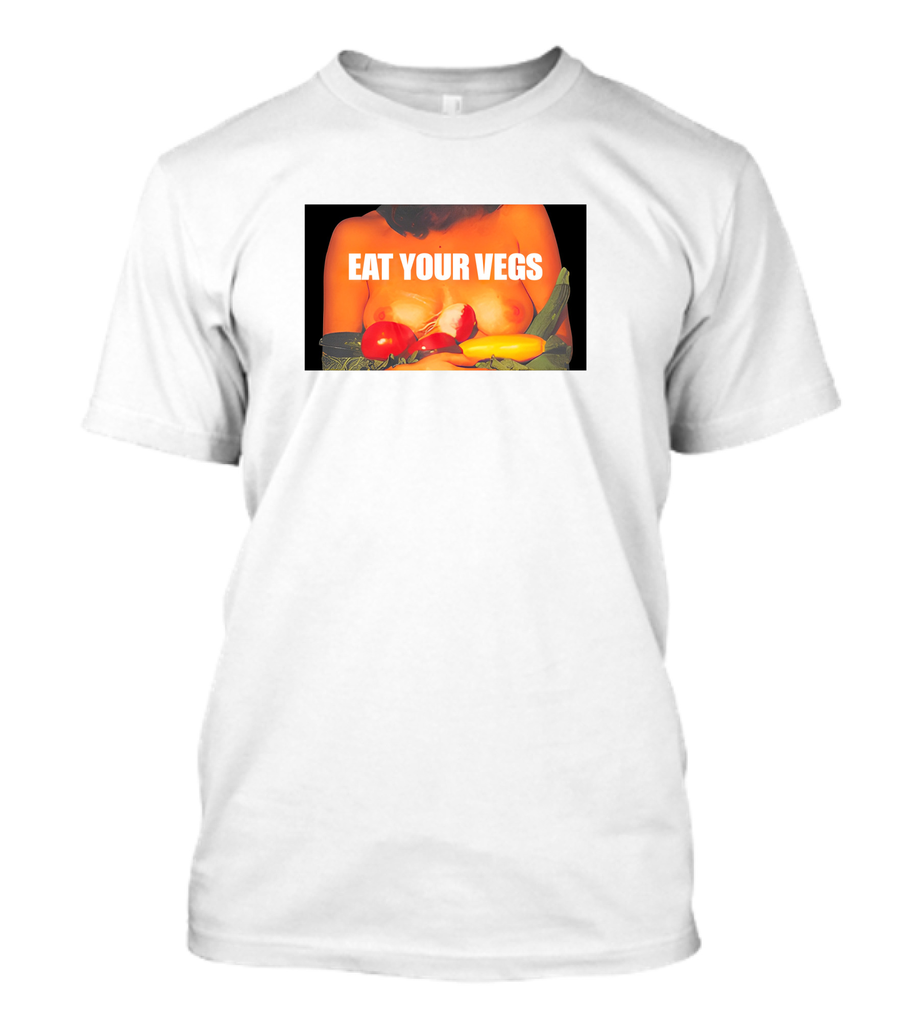 Meowri Eat Your Vegs Tomato Pepper Squash Combo T-Shirt
