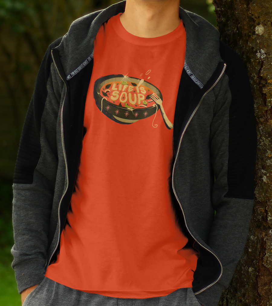Galactixy Illustrations Life Is Soup Bowl T-Shirt