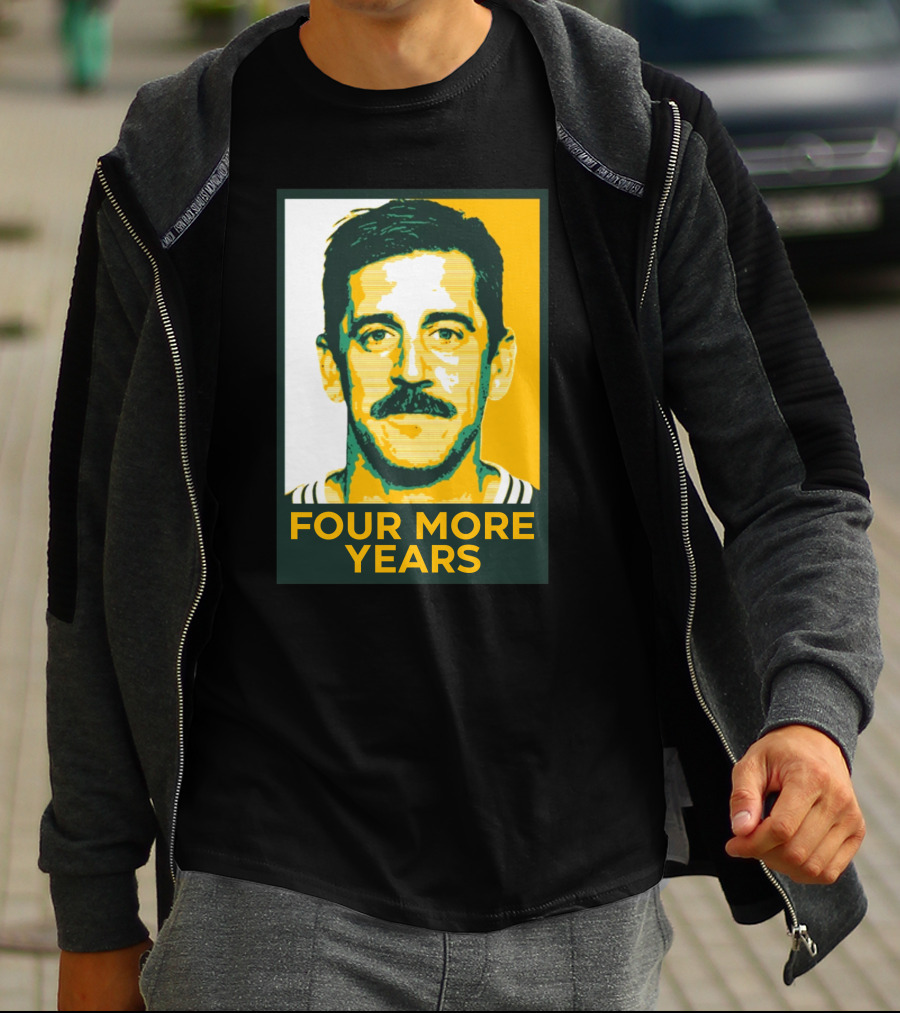 Aaron Rodgers Four More Years Green And Gold T-Shirt