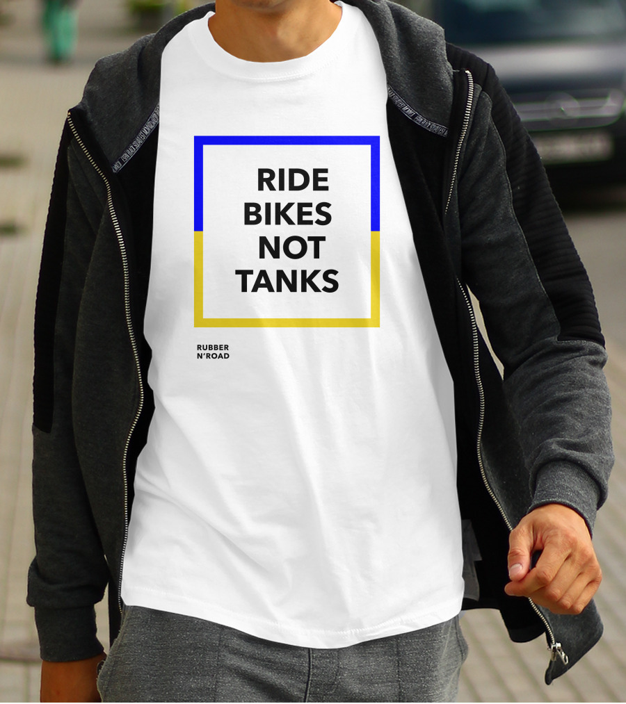 RIDE BIKES NOT TANKS RUBBER N'ROAD T-Shirt