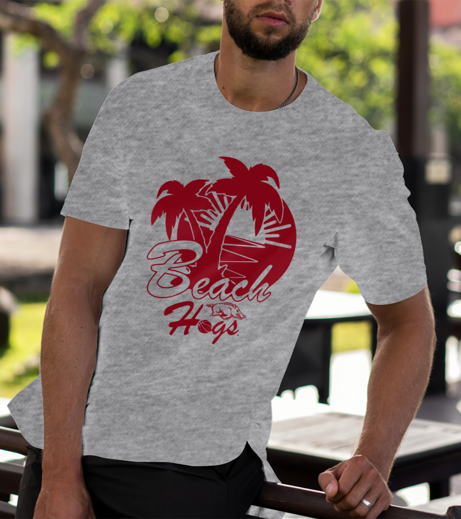 Tampa Bound Beach Hogs Pig Logo Palms And Sunset T-Shirt