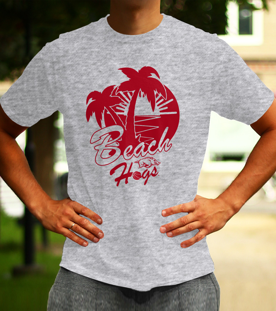 Tampa Bound Beach Hogs Pig Logo Palms And Sunset T-Shirt