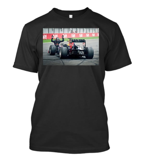 Red Bull Racing Sebastian Vettel Victory Airtel Moment T-Shirt