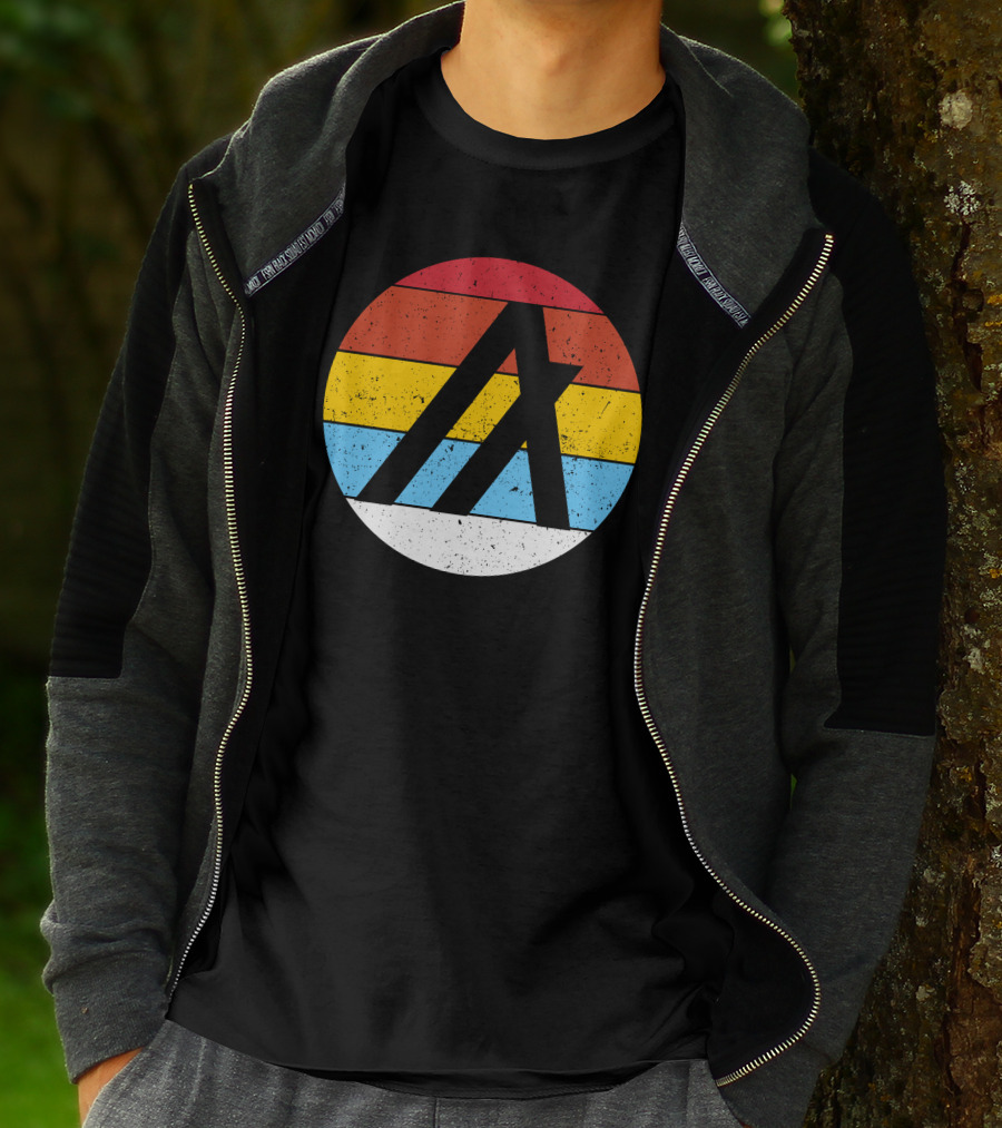Algorand Crypto Retro Logo Striped Circle T-Shirt