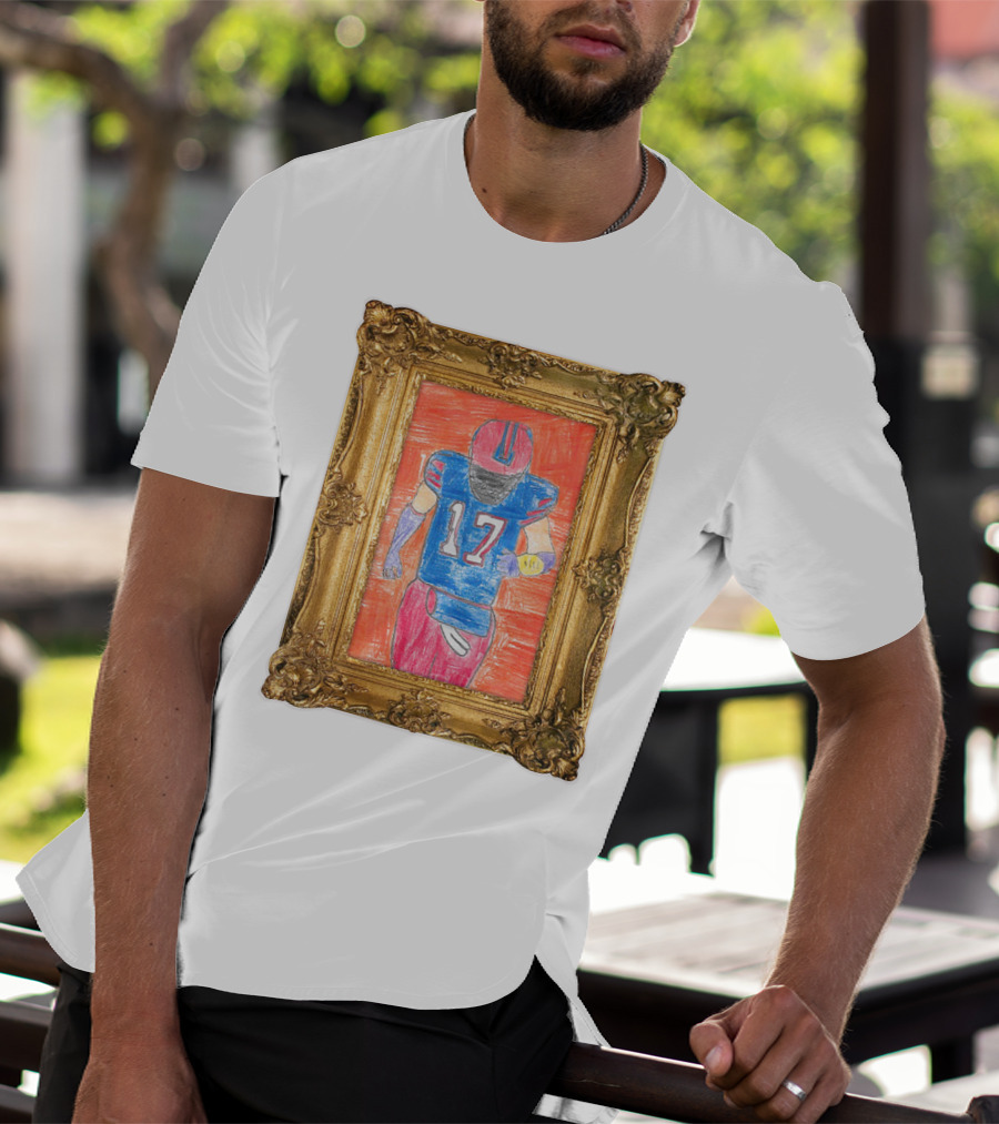 Grayson's Masterpiece 26 Store Football Art 17 In Ornate Gold Frame T-Shirt