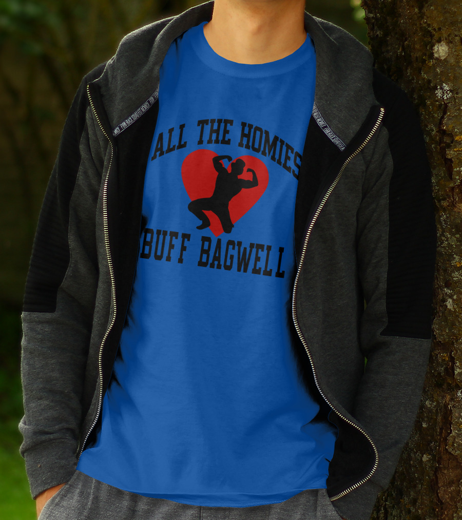 All The Homies Buff Bagwell Red Heart T-Shirt
