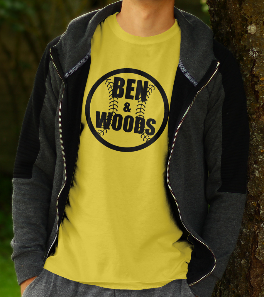 Ben And Woods Baseball Stitching Circle T-Shirt