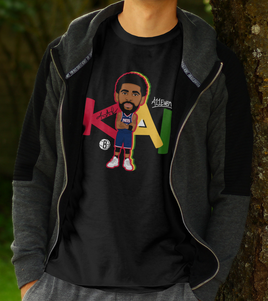 Kyrie Irving A11even Kai Brooklyn Nets Bold Color Character T-Shirt