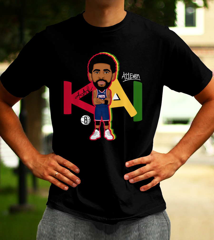 Kyrie Irving A11even Kai Brooklyn Nets Bold Color Character T-Shirt
