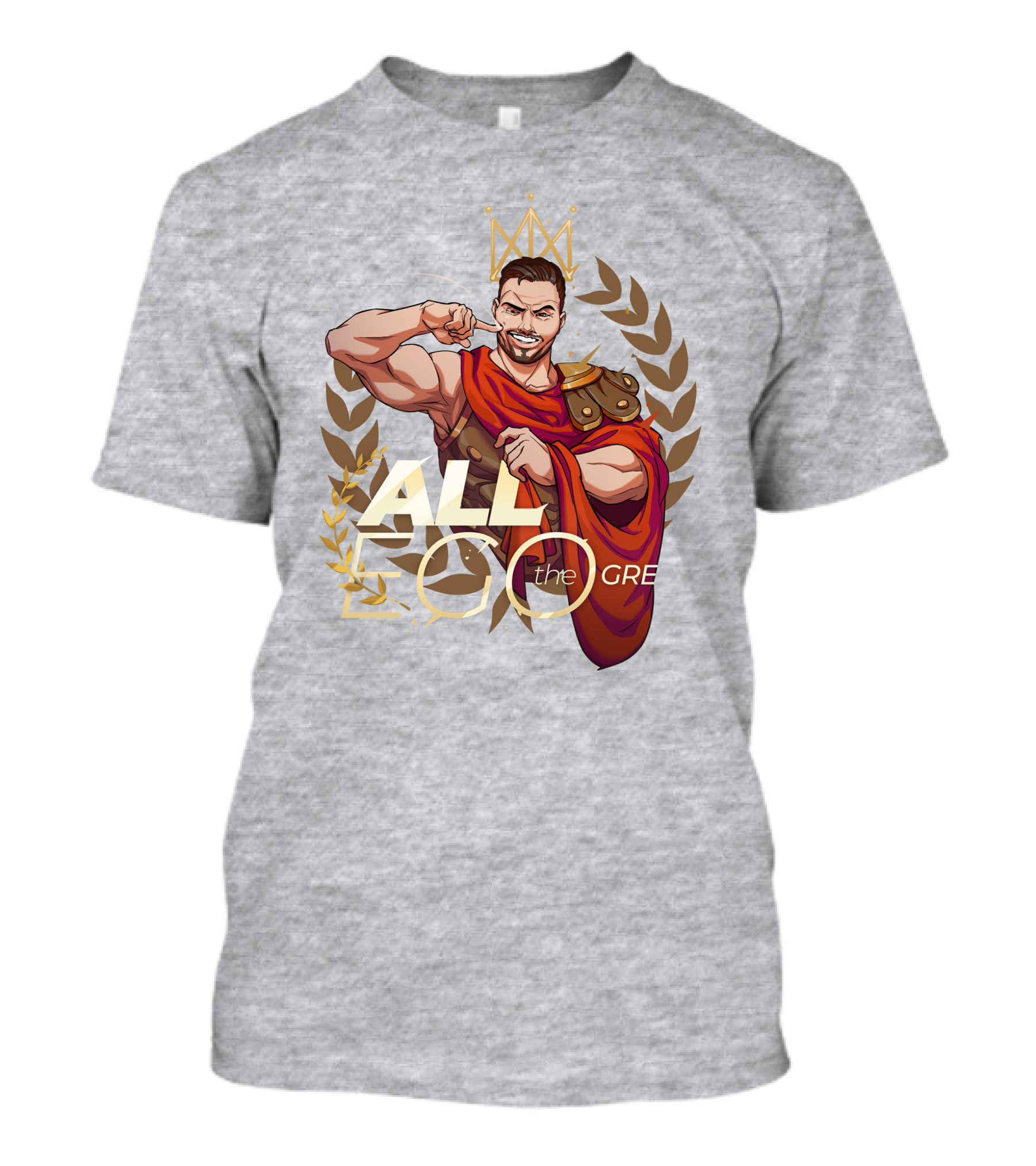 All Ego The Great Greek Warrior With Crown And Laurel Wreath T-Shirt