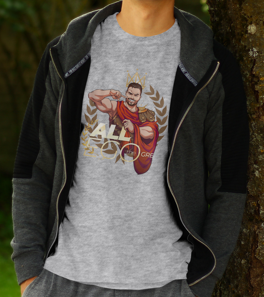 All Ego The Great Greek Warrior With Crown And Laurel Wreath T-Shirt