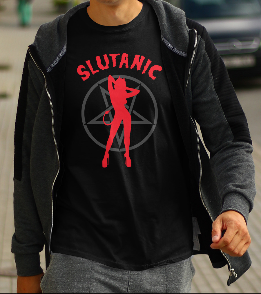 Shirtsthtgohard Shop Slutanic Devil Pentagram T-Shirt