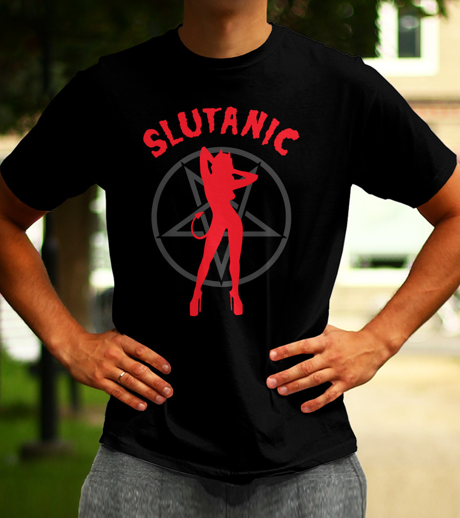 Shirtsthtgohard Shop Slutanic Devil Pentagram T-Shirt