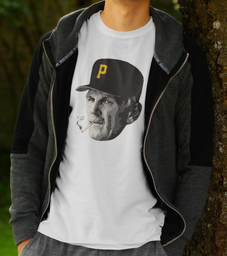 Jimmy Leyland Smoking Pittsburgh Baseball Hat With Cigarette T-Shirt