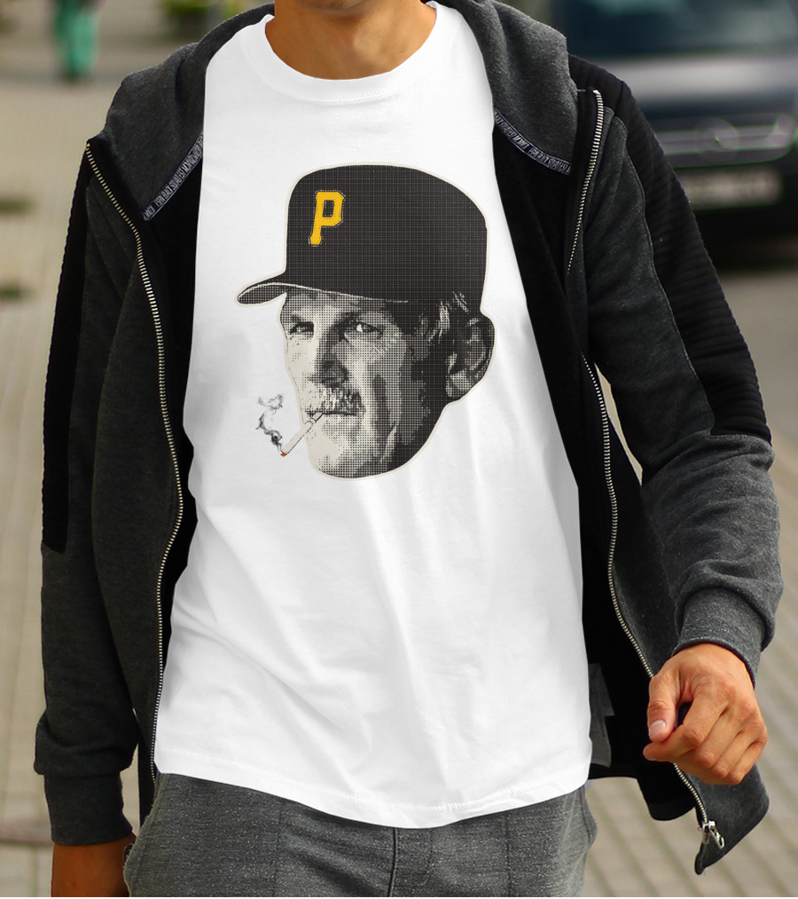 Jimmy Leyland Smoking Pittsburgh Baseball Hat With Cigarette T-Shirt