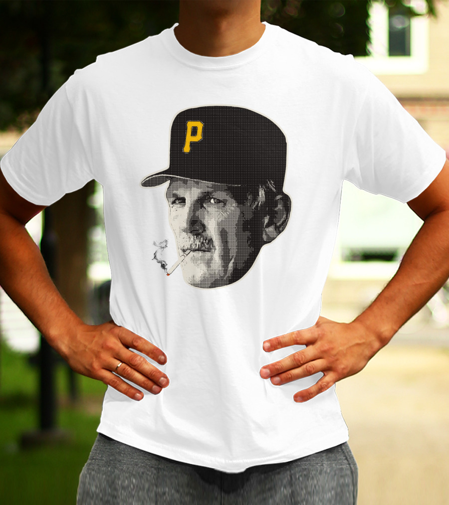 Jimmy Leyland Smoking Pittsburgh Baseball Hat With Cigarette T-Shirt