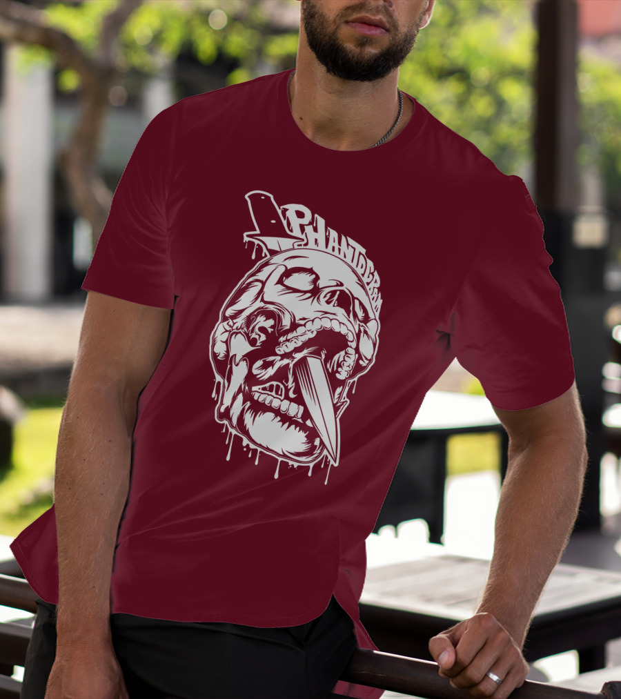 Phantogram Skull With Knife In Mouth T-Shirt