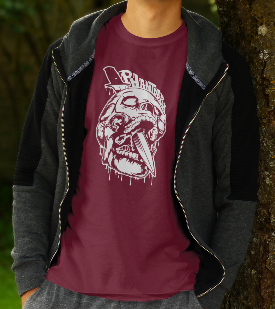 Phantogram Skull With Knife In Mouth T-Shirt