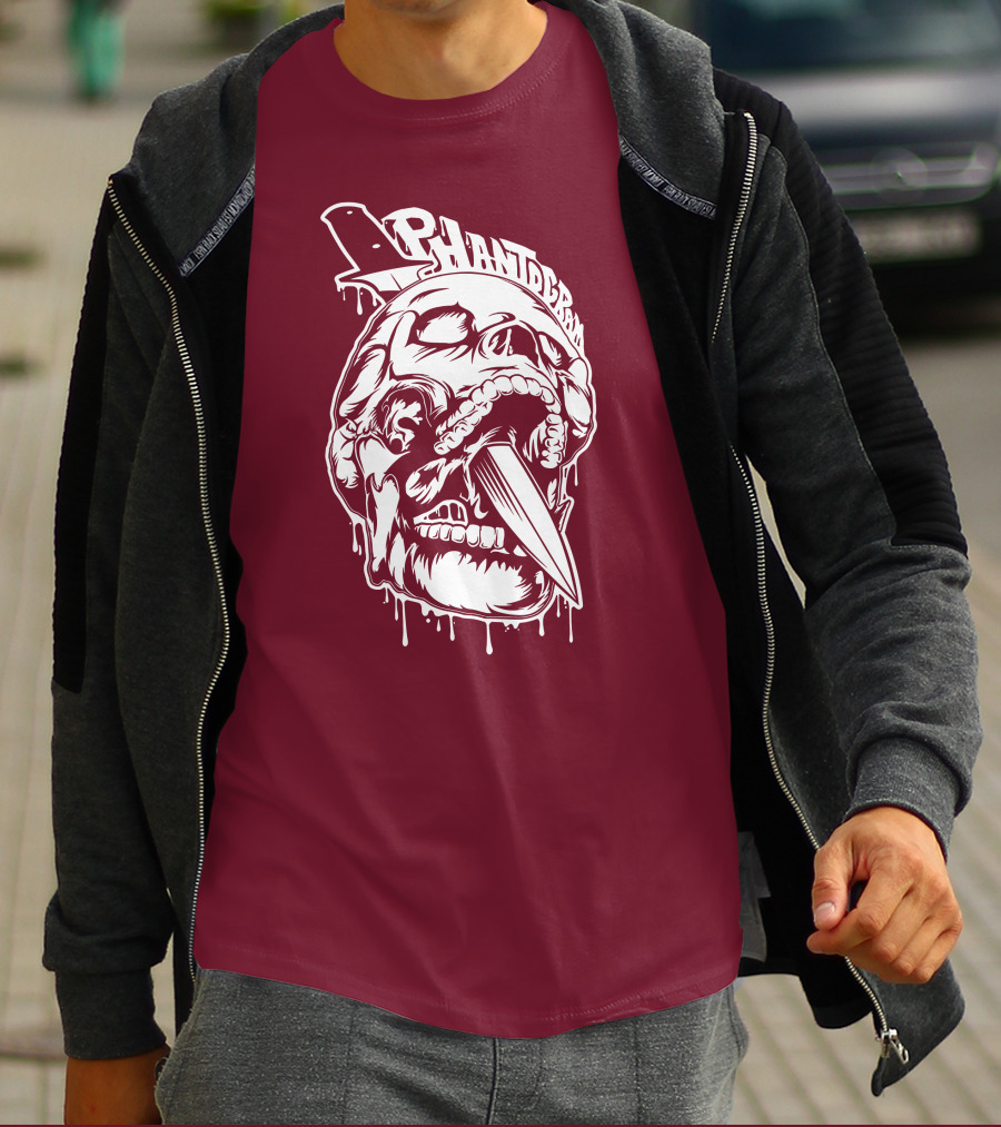 Phantogram Skull With Knife In Mouth T-Shirt