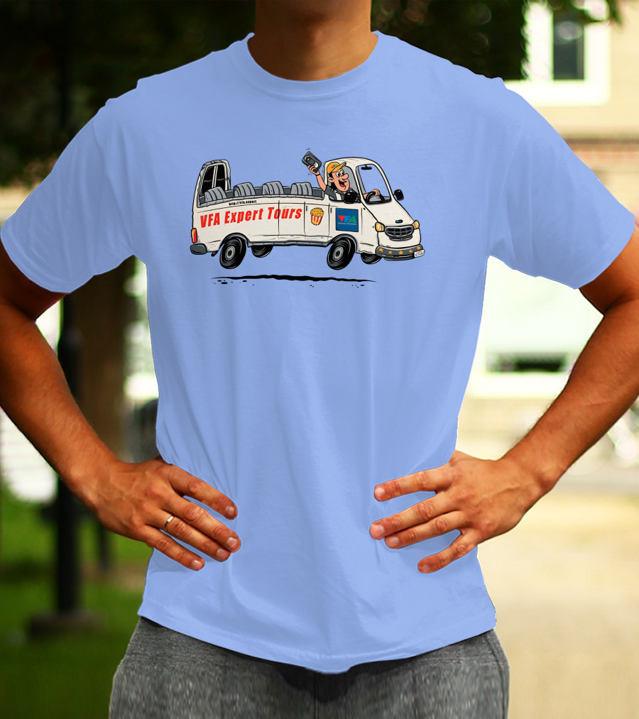 VFA Expert Tours Van Adventures With Smiling Driver T-Shirt