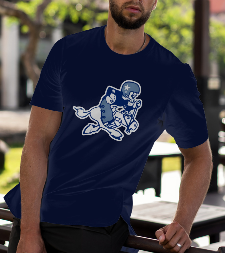 Dallas Cowboys Classic Throwback Fleece NFL Vintage Iconic Logo Navy Blue T-Shirt
