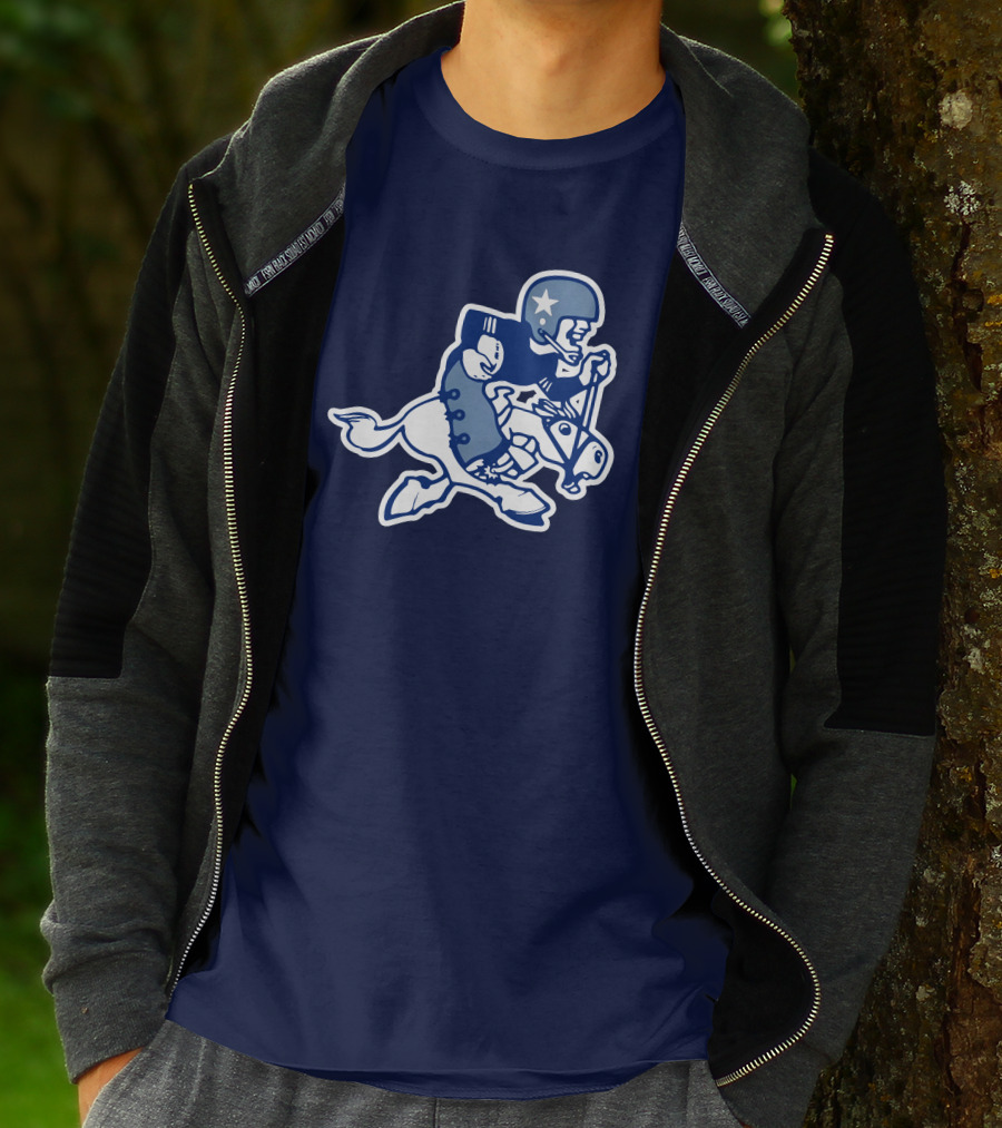 Dallas Cowboys Classic Throwback Fleece NFL Vintage Iconic Logo Navy Blue T-Shirt