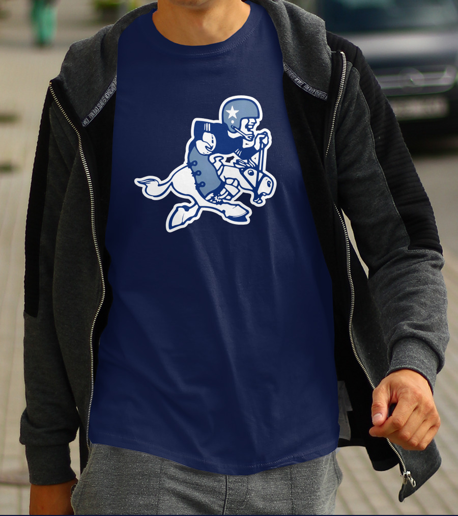 Dallas Cowboys Classic Throwback Fleece NFL Vintage Iconic Logo Navy Blue T-Shirt