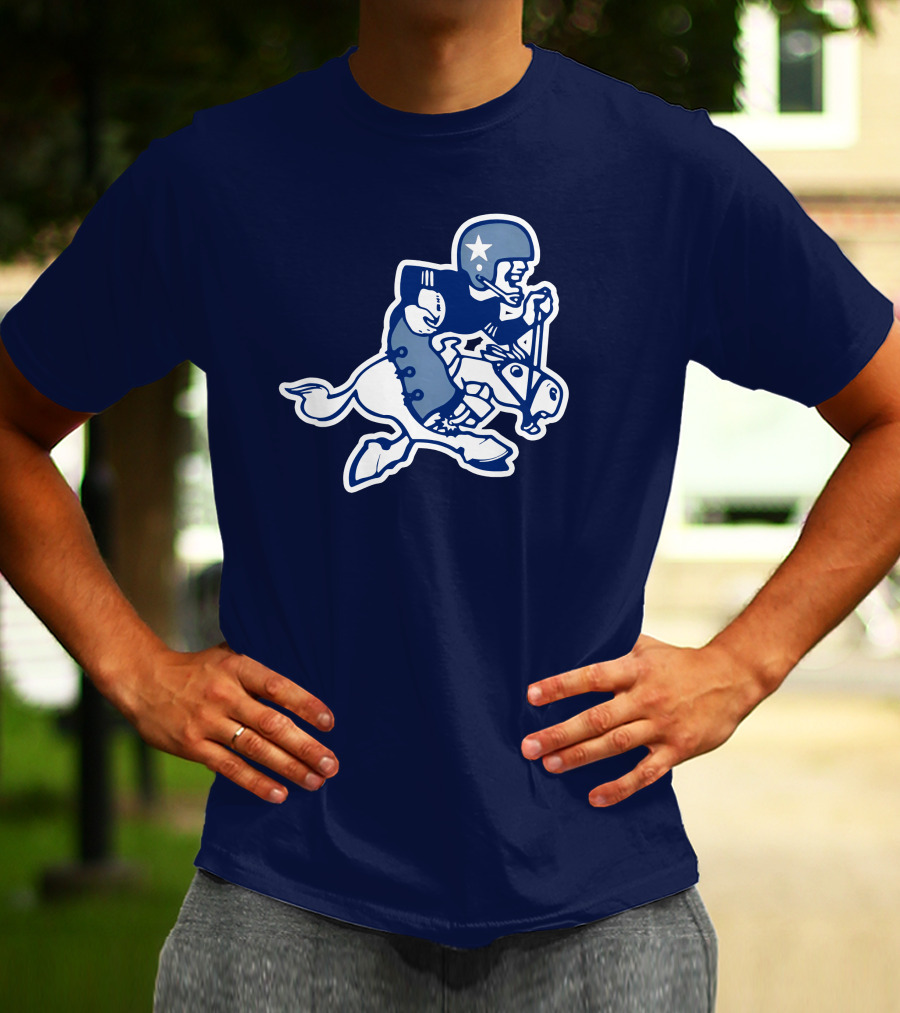 Dallas Cowboys Classic Throwback Fleece NFL Vintage Iconic Logo Navy Blue T-Shirt