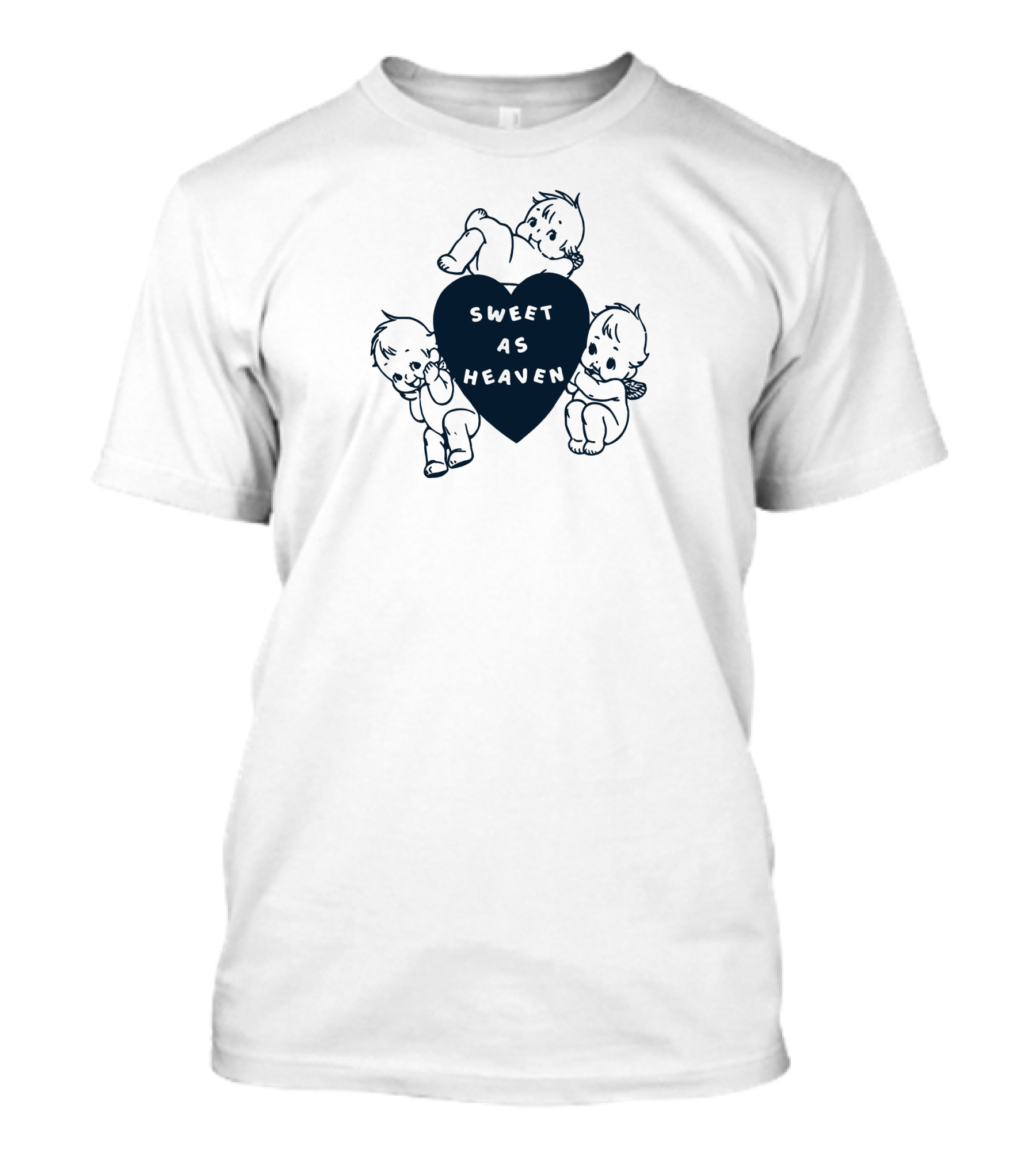 SWEET AS HEAVEN HEART WITH CUTE ANGELIC BABIES T-Shirt