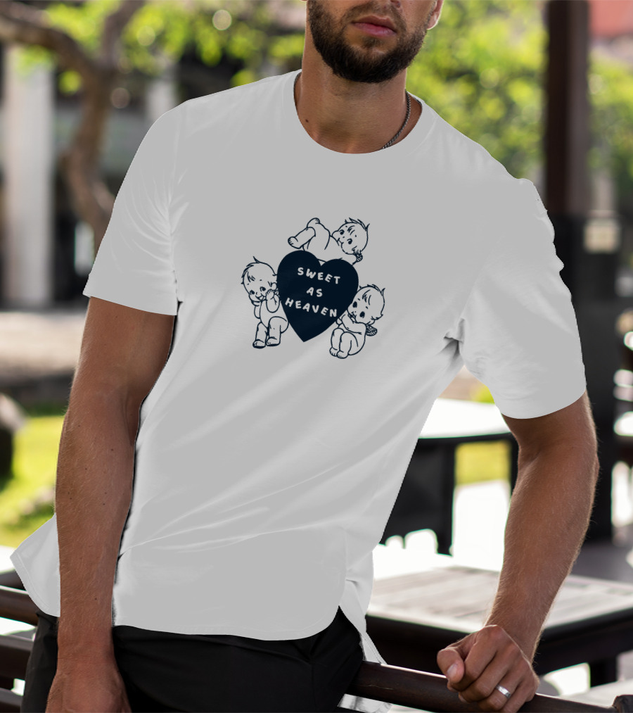 SWEET AS HEAVEN HEART WITH CUTE ANGELIC BABIES T-Shirt