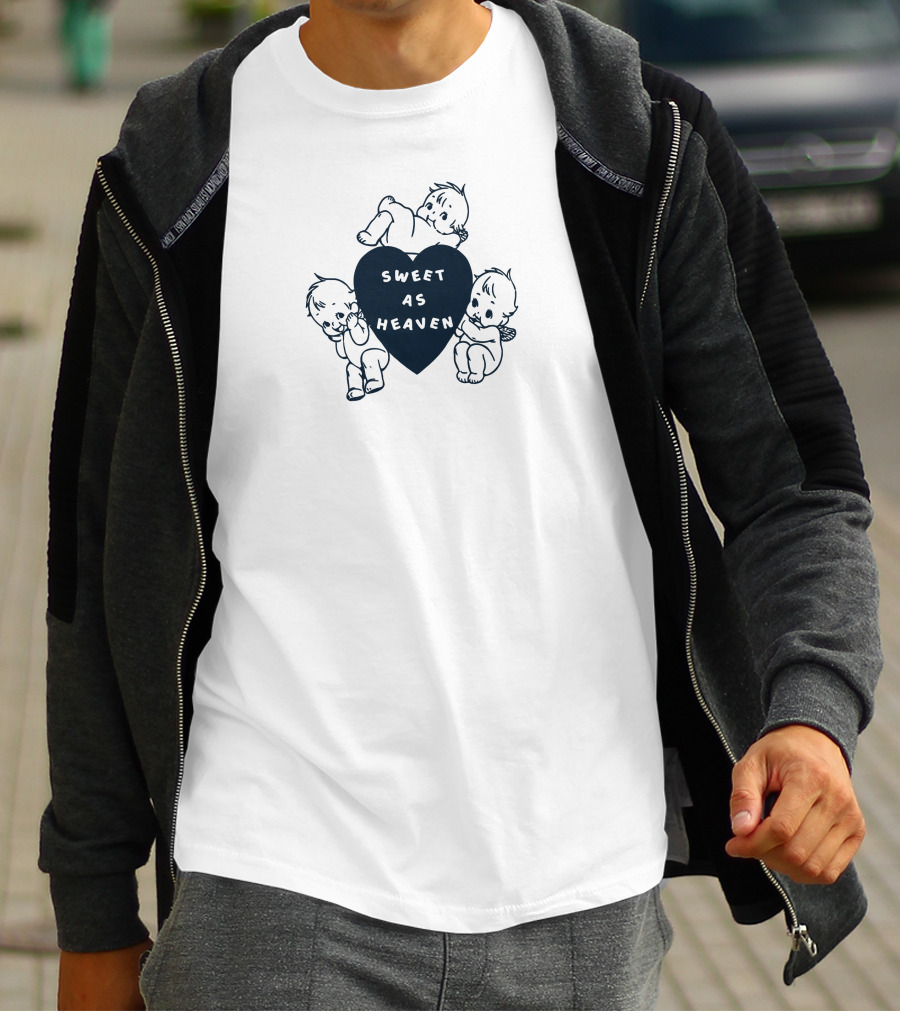 SWEET AS HEAVEN HEART WITH CUTE ANGELIC BABIES T-Shirt