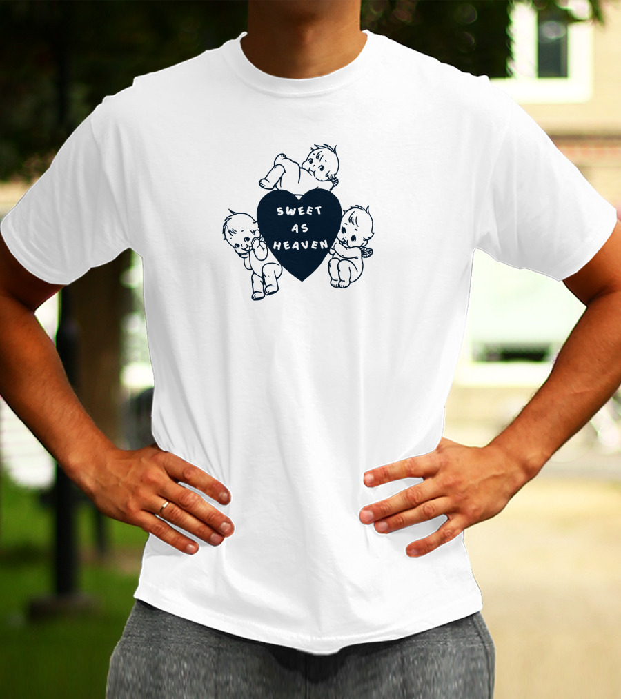 SWEET AS HEAVEN HEART WITH CUTE ANGELIC BABIES T-Shirt