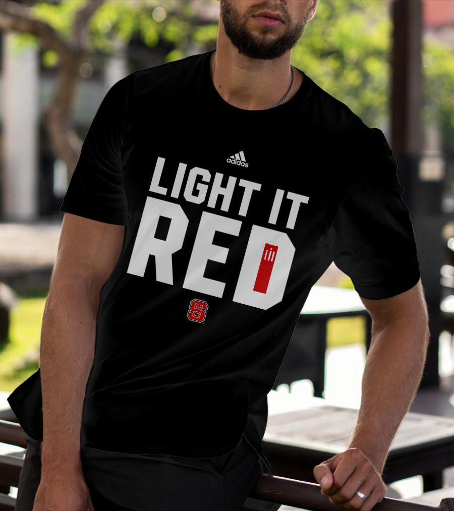 Light It Red NC State Wolfpack Dave Doeren Promo T-Shirt