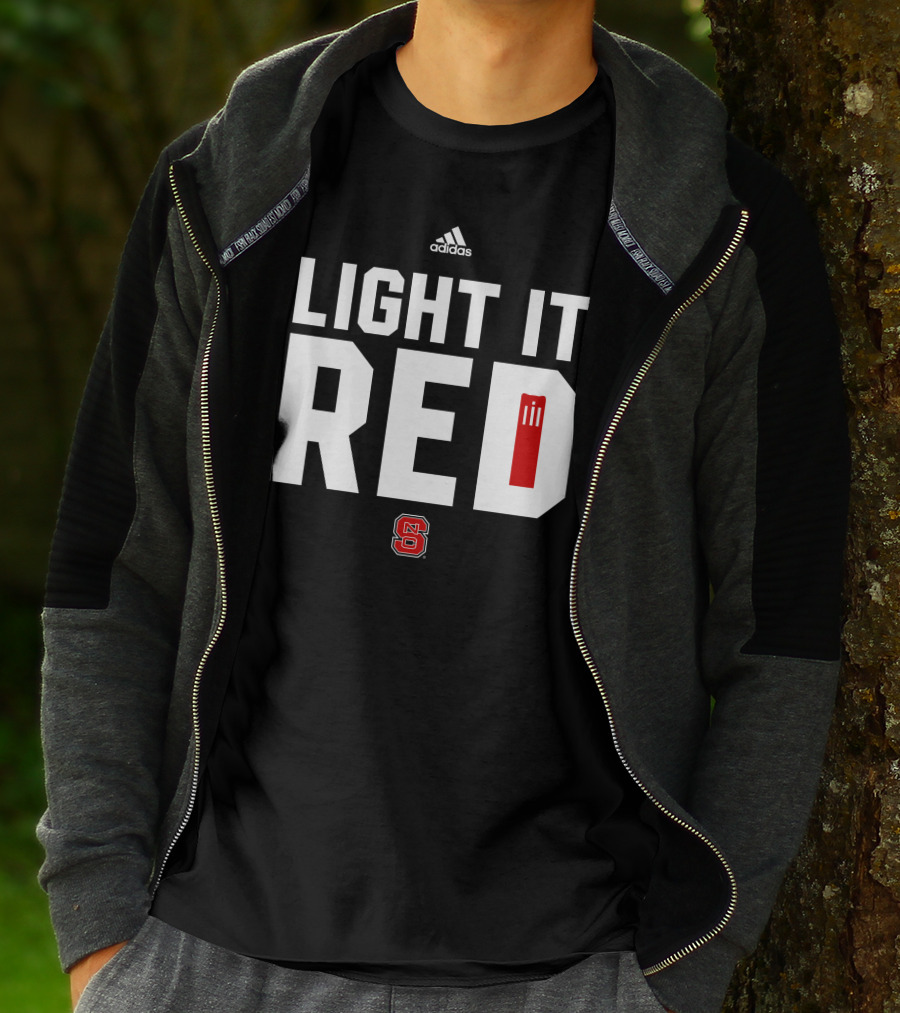 Light It Red NC State Wolfpack Dave Doeren Promo T-Shirt