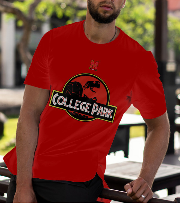 Maryland Terrapins Jurassic Park Inspired College Park T-Shirt