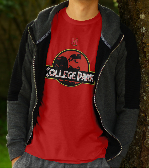 Maryland Terrapins Jurassic Park Inspired College Park T-Shirt