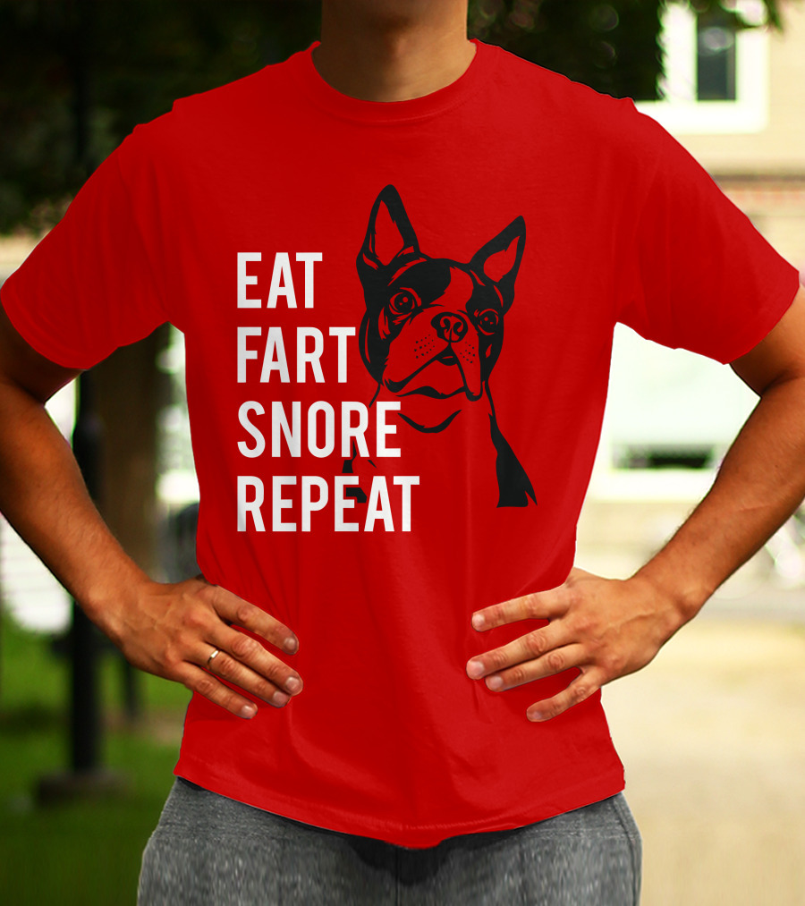 EAT FART SNORE REPEAT Bulldog T-Shirt