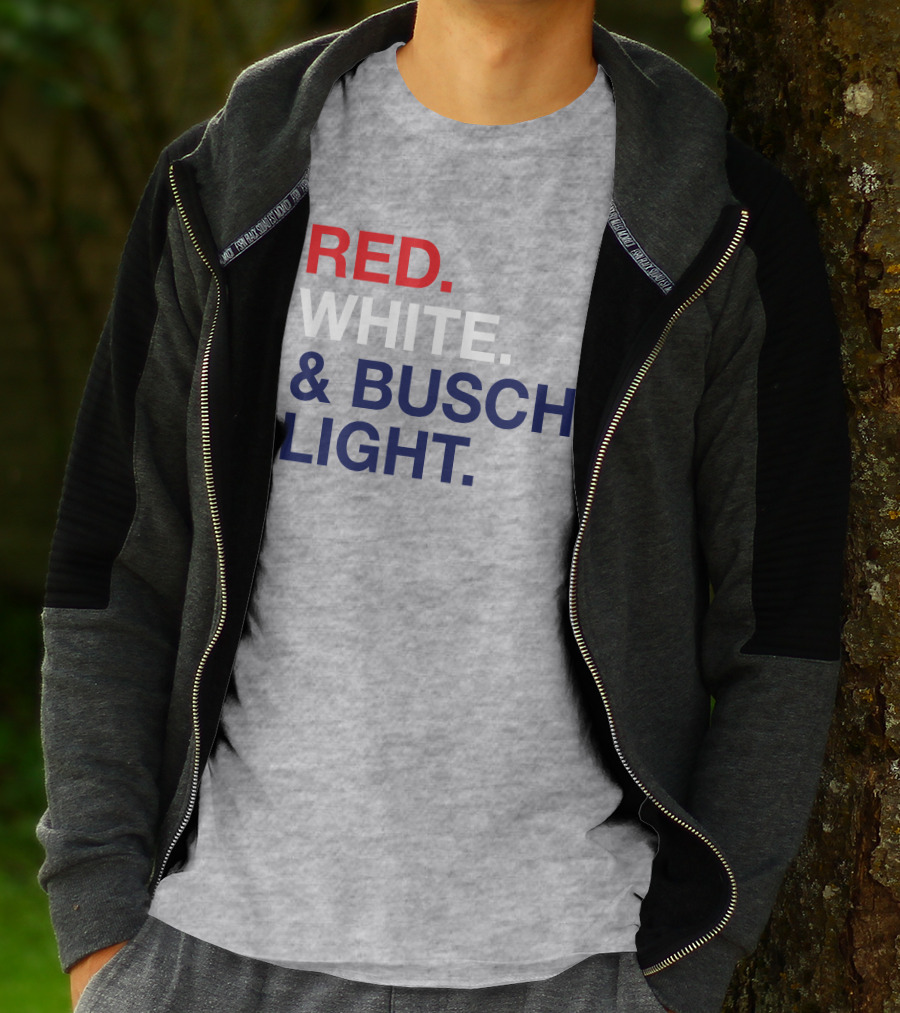 Red White And Busch Light Bold Patriotic T-Shirt