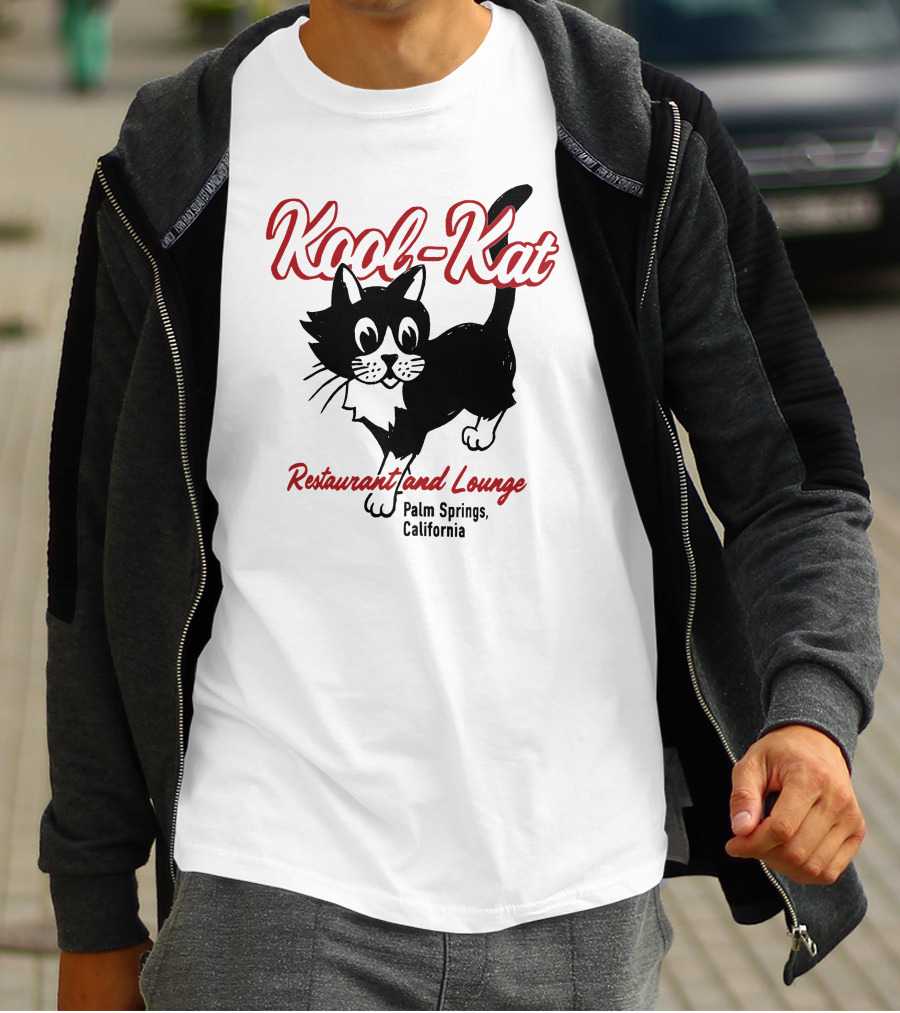 Kool-Kat Restaurant And Lounge Palm Springs California Playful Cat T-Shirt