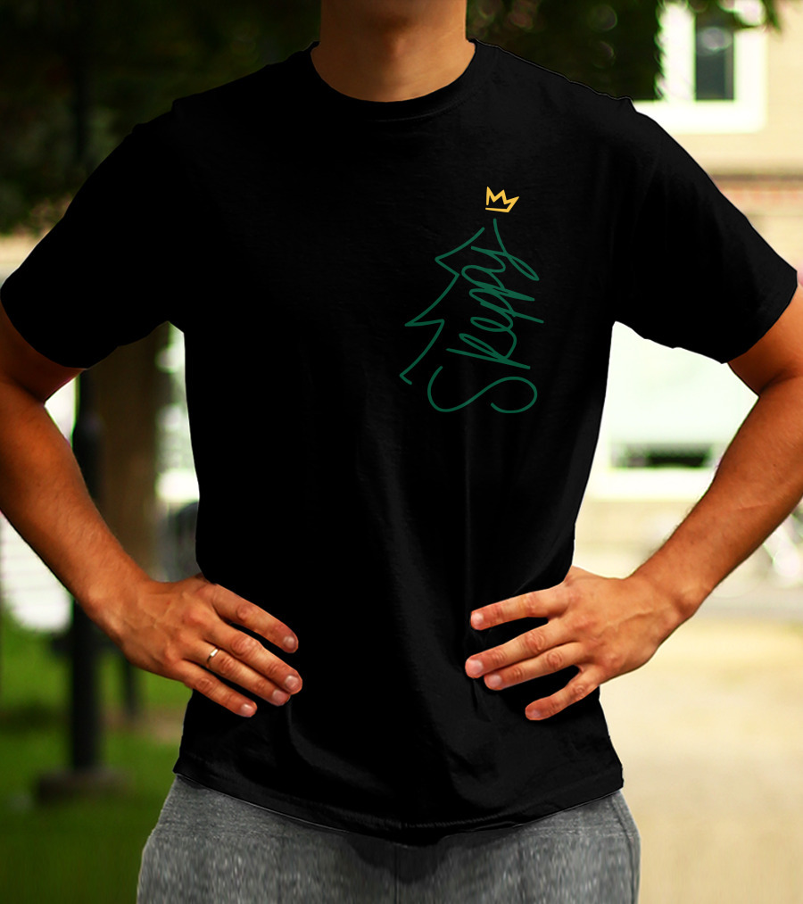 Skeppy Christmas Tree Crown Holiday T-Shirt