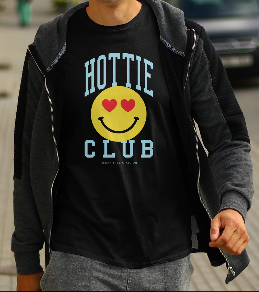Hottie Club Megan Thee Stallion Heart Eyes Smiley Face T-Shirt