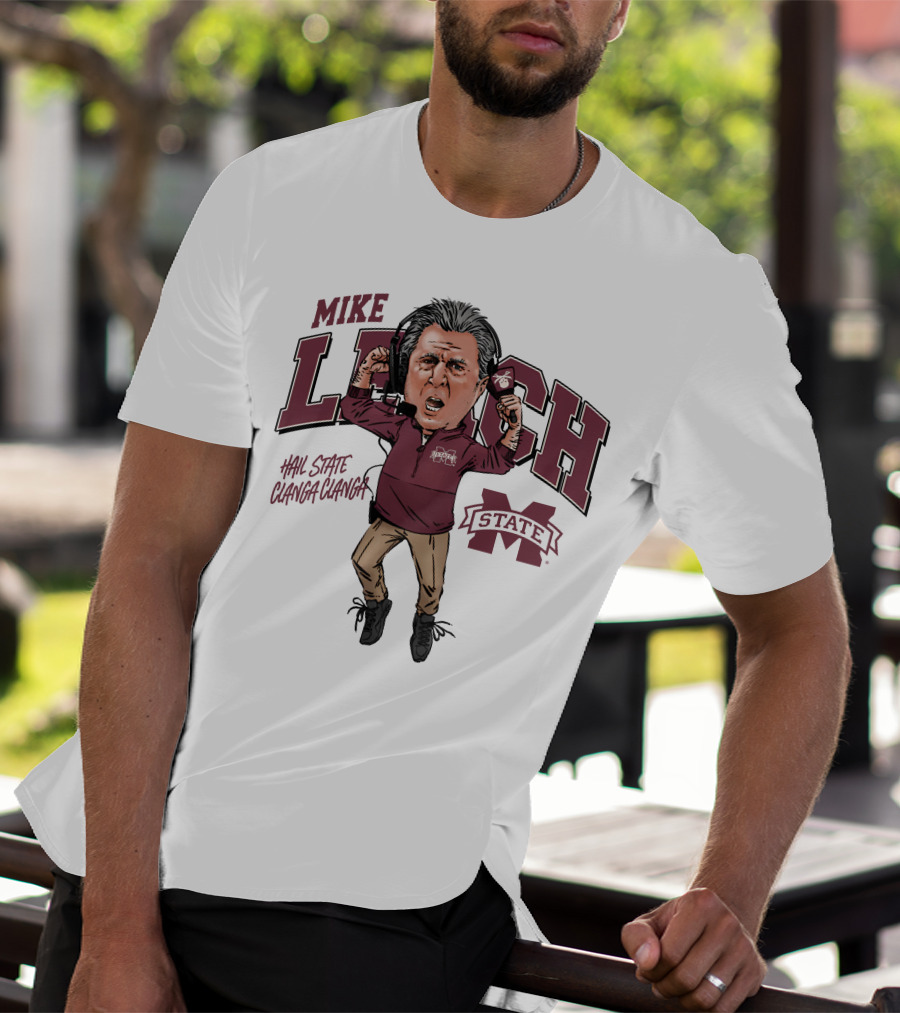 Mike Leach Hail State Clanga Clanga Mississippi State Coach T-Shirt