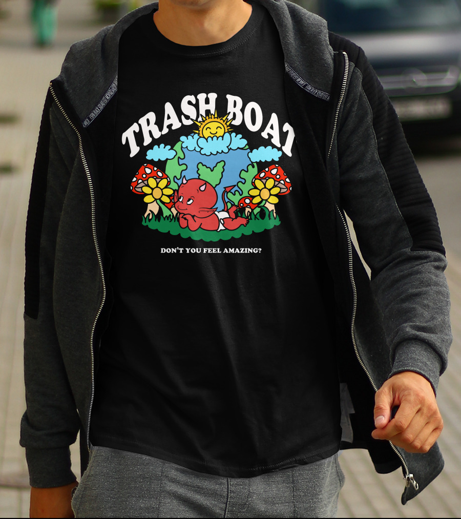 Trash Boat Don't You Feel Amazing Halloween Devil Earth Mushrooms Sun T-Shirt