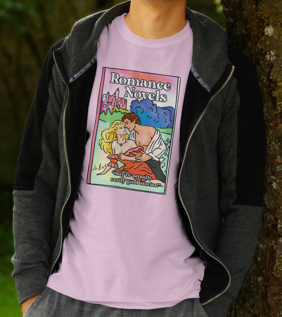 Romance Novels They're Actually Really Good Stories Scenic Castle Backdrop T-Shirt