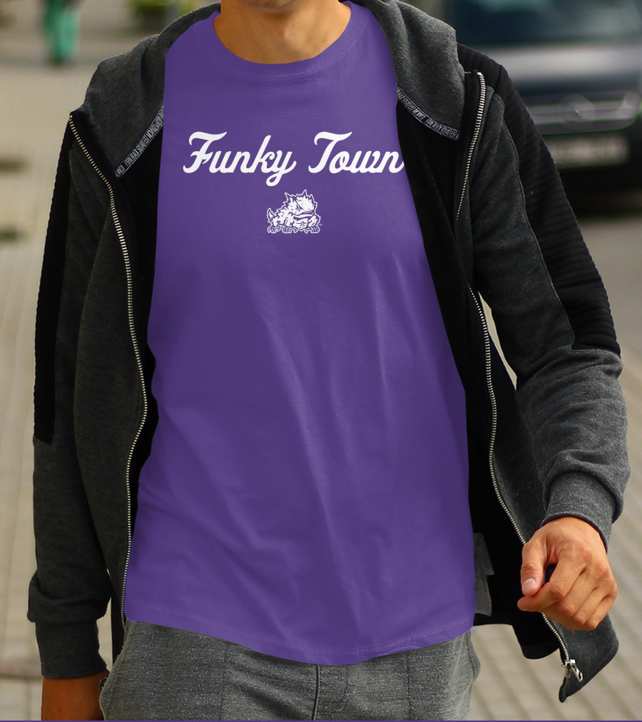 Funky Town TCU Horned Frogs Football Vintage Retro T-Shirt